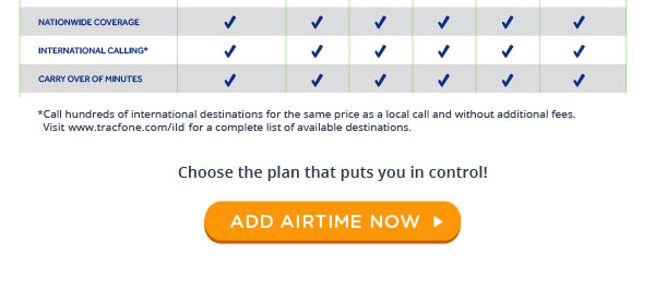 Choose the plan that puts you in control! Add Airtime Now.