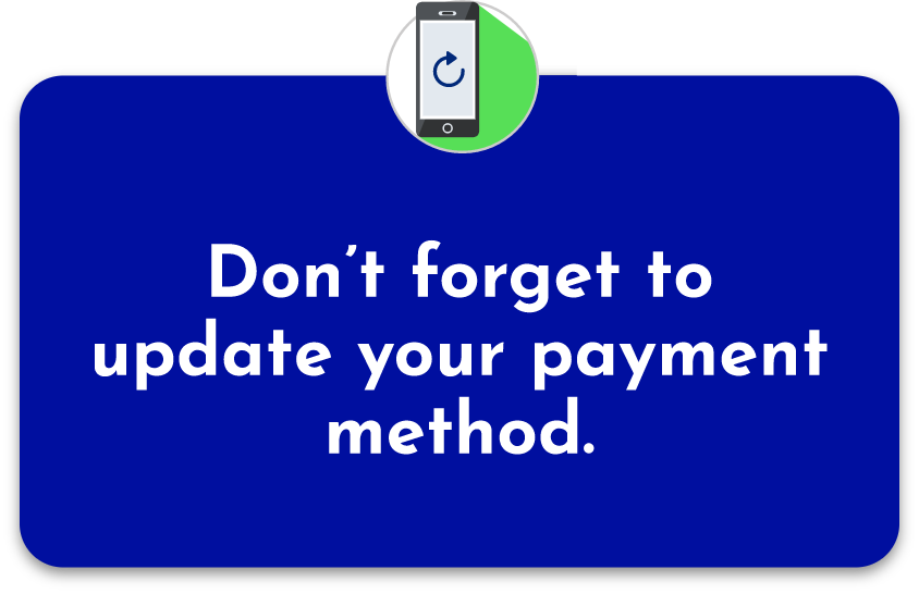 update your payment method